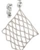 Isabel Marant Isabel Marant Crystal Mesh Asymmetric Drop Earrings Transparent/Silver One - 1