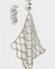 Isabel Marant Isabel Marant Crystal Mesh Asymmetric Drop Earrings Transparent/Silver One - 5