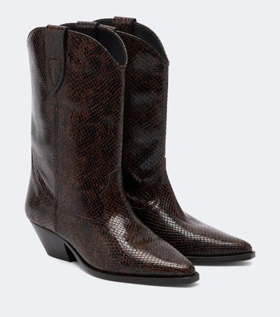 Isabel Marant Isabel Marant Duerto snake-effect leather cowboy boots