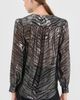 Isabel Marant Isabel Marant Farali Gathered Silk Blouse Black/Silver - 3