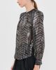 Isabel Marant Isabel Marant Farali Gathered Silk Blouse Black/Silver - 4