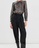 Isabel Marant Isabel Marant Farali Gathered Silk Blouse Black/Silver - 5