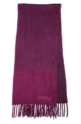 Isabel Marant Isabel Marant Firna Logo Embroidered Fringe Scarf