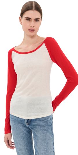 Isabel Marant Isabel Marant Grace Cashmere Top Ecru/Red