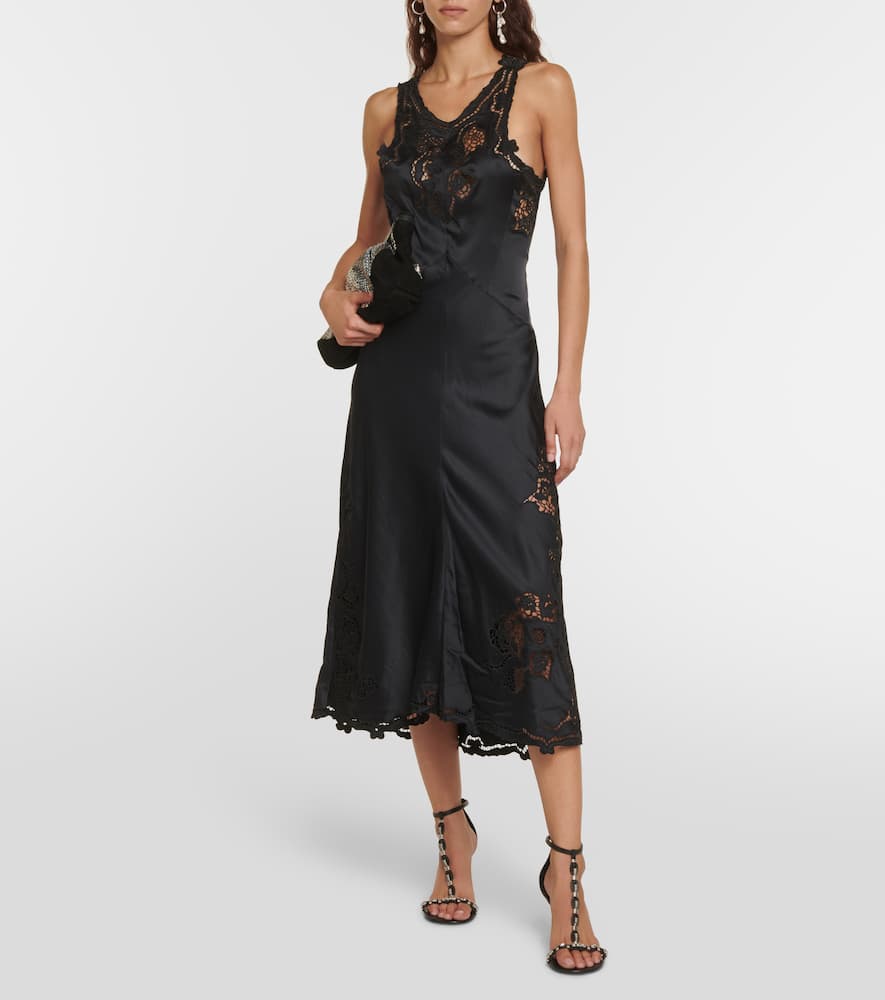green emerald velvet dress Isabel Broderie Mix maxi Dress-Navy