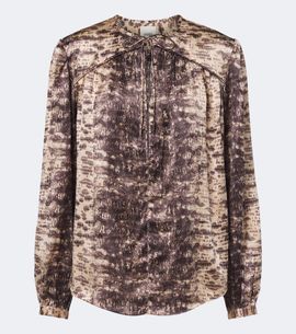 Isabel Marant Isabel Marant Laraya snake-print silk satin blouse