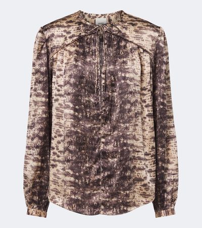 Isabel Marant Isabel Marant Laraya snake-print silk satin blouse