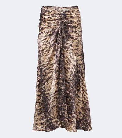 Isabel Marant Isabel Marant Laren snake-print silk satin midi skirt