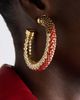 Isabel Marant Isabel Marant Large Beaded Mesh Hoop Earrings - 2