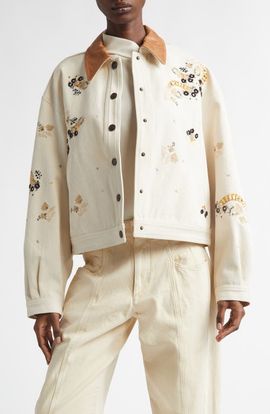 Isabel Marant Isabel Marant Lavine Embellished Denim Jacket