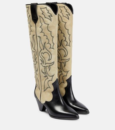 Isabel Marant Isabel Marant Leila leather and suede cowboy boots