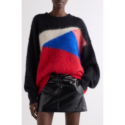 Isabel Marant Isabel Marant Leoncia Geometric Mohair Blend Sweater