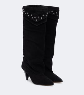 Isabel Marant Isabel Marant Lezra embellished suede knee-high boots
