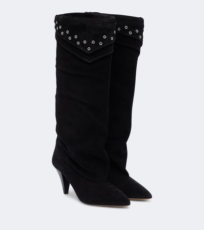 Isabel Marant Isabel Marant Lezra embellished suede knee-high boots