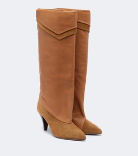 Isabel Marant Isabel Marant Lezra suede and leather knee-high boots