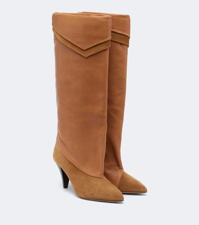 Isabel Marant Isabel Marant Lezra suede and leather knee-high boots