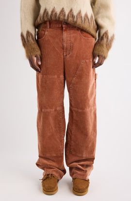 Isabel Marant Isabel Marant Lorson Wide Leg Stretch Cotton Corduroy Pants