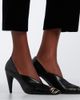 Isabel Marant Isabel Marant Luza calf hair-trimmed snake-effect leather pumps - 3