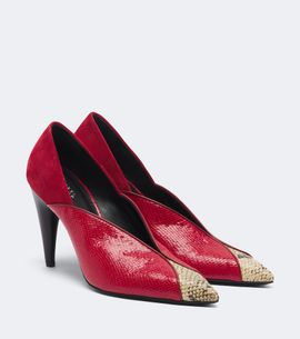 Isabel Marant Isabel Marant Luza suede-trimmed snake-effect leather pumps