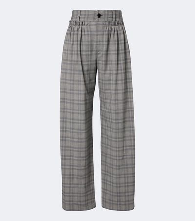 Isabel Marant Isabel Marant Mayera checked wool-blend wide-leg pants