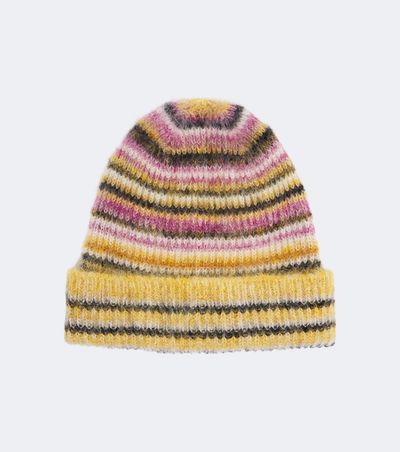 Isabel Marant Isabel Marant Morenne striped mohair and wool-blend beanie