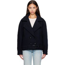 Isabel Marant Isabel Marant Navy Elvane Wool Coat