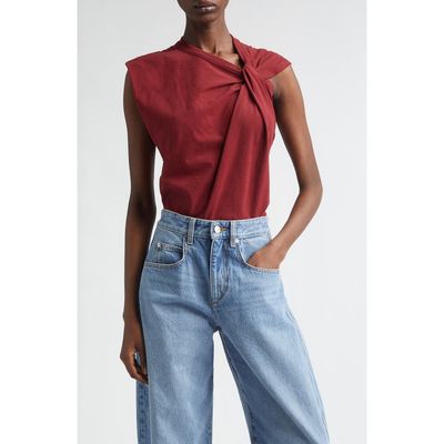 Isabel Marant Isabel Marant Nayda Asymmetric Cotton Slub Top