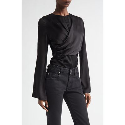 Isabel Marant Isabel Marant Neame Draped Bell Sleeve Top