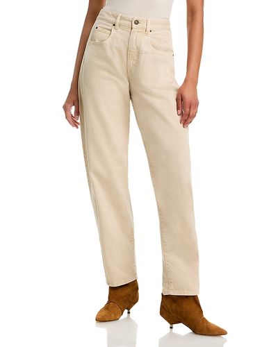Isabel Marant Etoile Isabel Marant Oriane High Rise Tapered Jeans in Beige