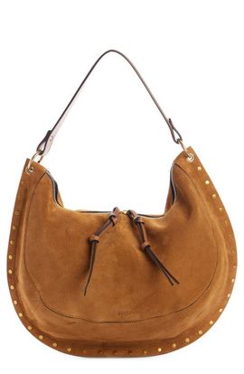 Isabel Marant Isabel Marant Oskan Soft Studded Suede Hobo