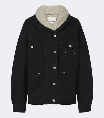 Isabel Marant Isabel Marant Pimia fleece-trimmed denim jacket