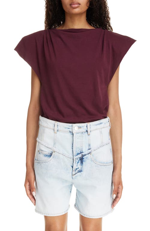 Isabel Marant Isabel Marant Sebani Gathered Shoulder Cotton T-Shirt