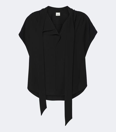 Isabel Marant Isabel Marant Selene tie-neck crêpe blouse