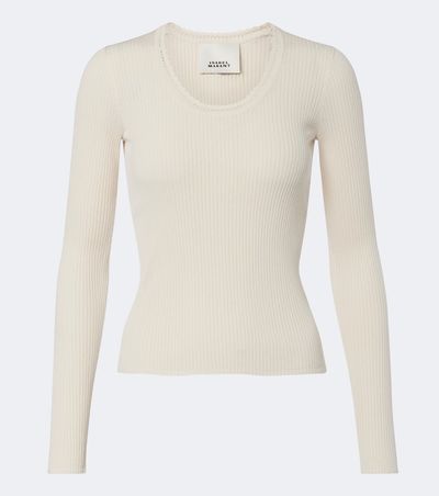 Isabel Marant Isabel Marant Selenie ribbed-knit silk and cotton sweater
