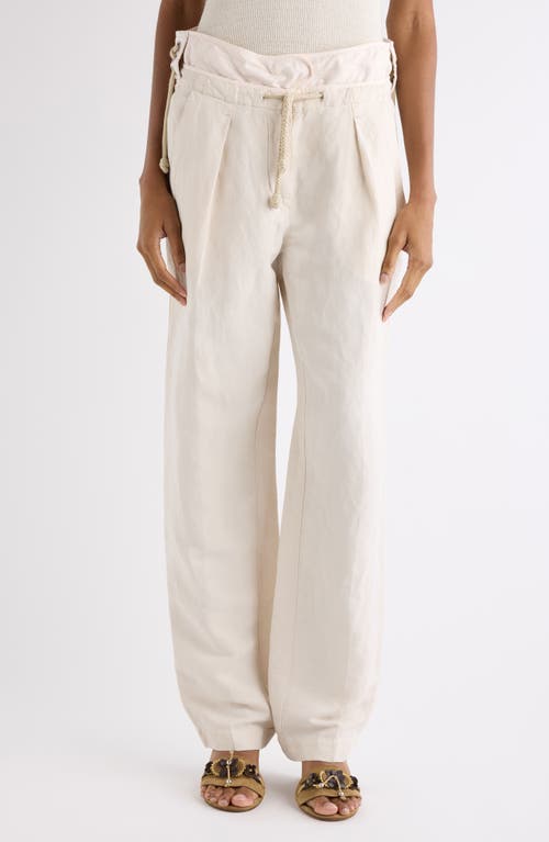 Isabel Marant Isabel Marant Sharon Linen & Silk Straight Leg Pants
