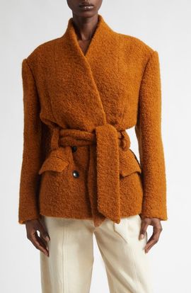 Isabel Marant Isabel Marant Syndra Oversize Wool & Alpaca Blend Bouclé Jacket