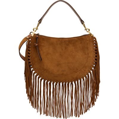Isabel Marant Isabel Marant Tan Oskan Soft Zip Fringe Bag