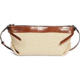 Isabel Marant Isabel Marant Wardy Raffia & Leather Crossbody Bag