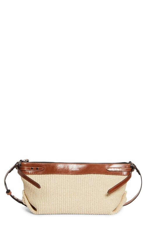 Isabel Marant Isabel Marant Winna Day Raffia & Leather Crossbody Bag