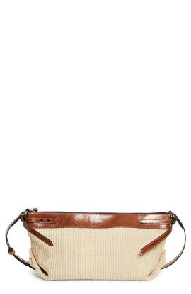 Isabel Marant Isabel Marant Winna Day Raffia & Leather Crossbody Bag