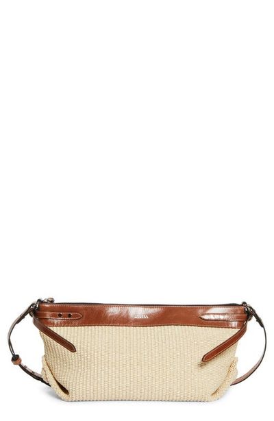 Isabel Marant Isabel Marant Winna Day Raffia & Leather Crossbody Bag
