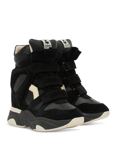 Isabel Marant Isabel Marant Women's Balskee High Top Leather Wedge Sneakers