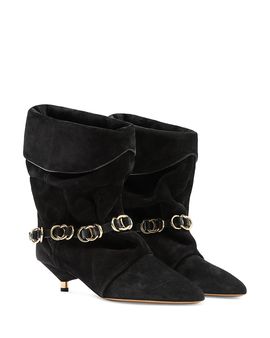Isabel Marant Isabel Marant Womens' Edrik Embellished Suede Ankle Boots
