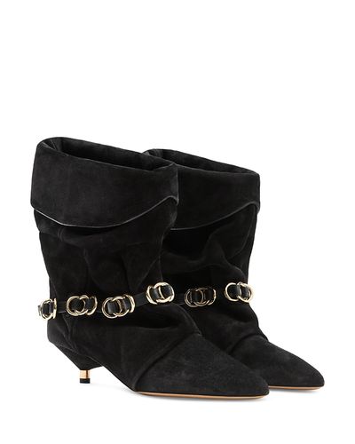 Isabel Marant Isabel Marant Womens' Edrik Embellished Suede Ankle Boots
