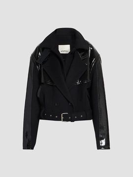 Isabel Marant Isabel Marant Women's Epia Mixed-Media Biker Jacket