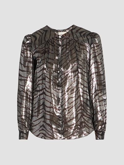 Isabel Marant Isabel Marant Women's Farali Metallic Silk Printed Blouse