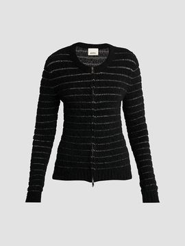 Isabel Marant Isabel Marant Women's Seona Metallic Stripe Full-Zip Cardigan
