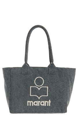 Isabel Marant Isabel Marant Yenky Zipped Embroidered Logo Canvas Tote