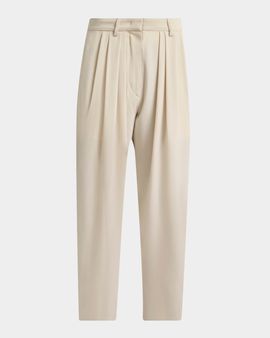 Isabel Marant Janice Double-Pleated Straight-Leg Trousers