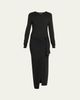 Isabel Marant Jozira Button-Shoulder Wrap Maxi Sweater Dress - 1
